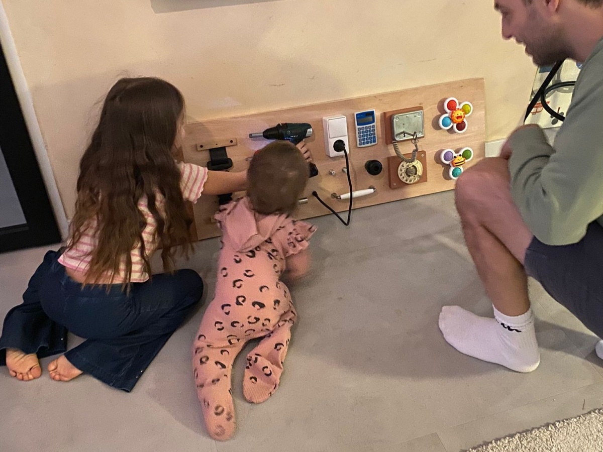 kids playing at the board